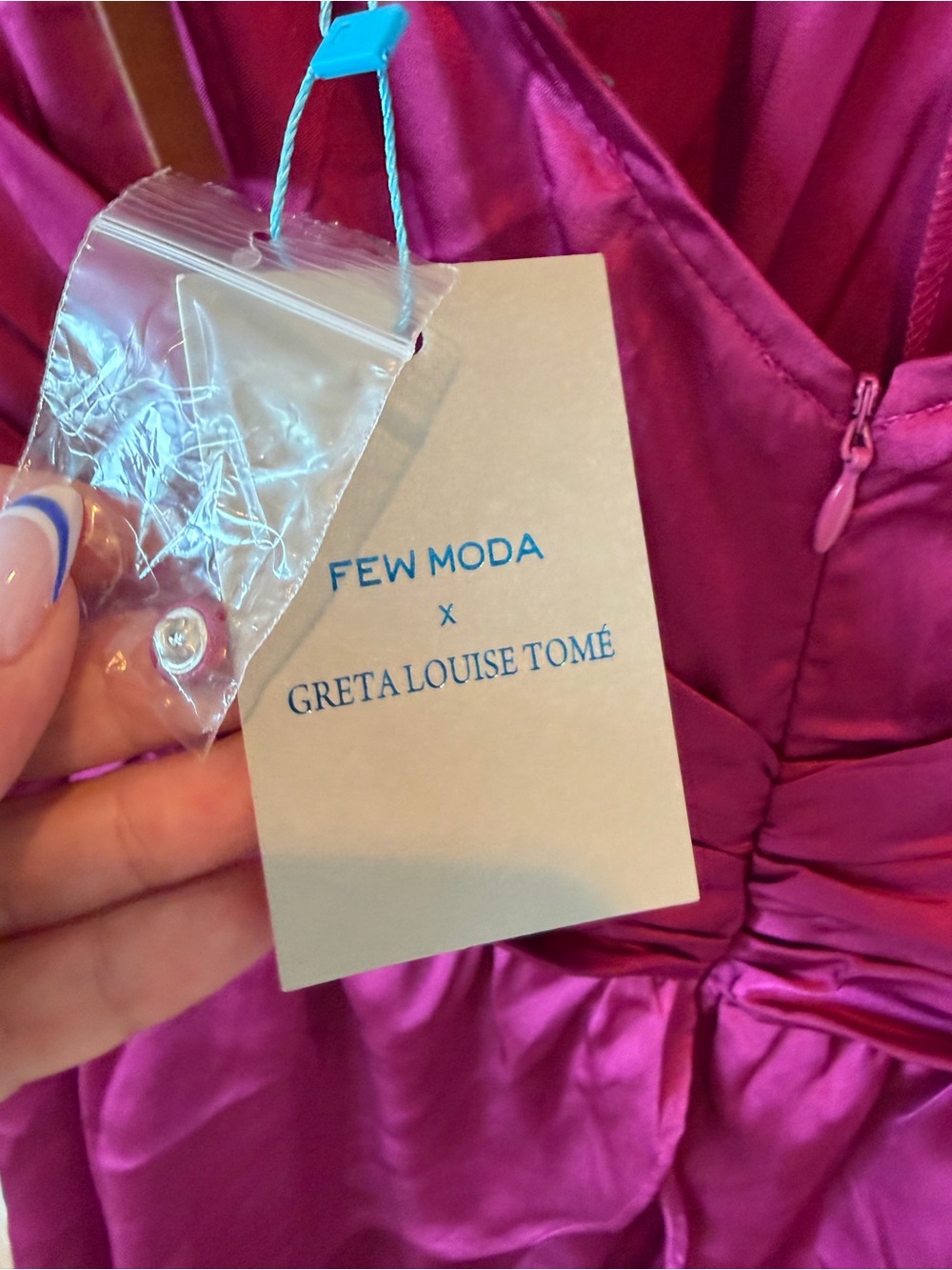 Few Moda x Greta Louise Tome Sintra Dress in Magenta - Picture 8 of 9